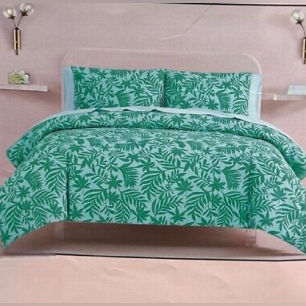 Kate Spade New York Low Tide Tropical Foliage Comforter Set NEW